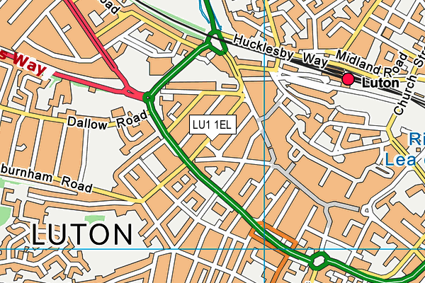 LU1 1EL map - OS VectorMap District (Ordnance Survey) LU1 1EL map - OS VectorMap District (Ordnance Survey)