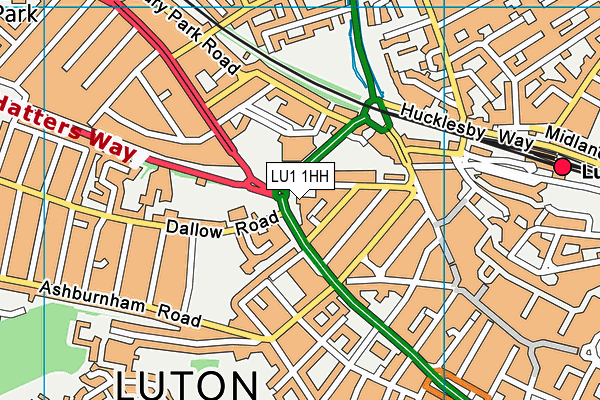 LU1 1HH map - OS VectorMap District (Ordnance Survey) LU1 1HH map - OS VectorMap District (Ordnance Survey)