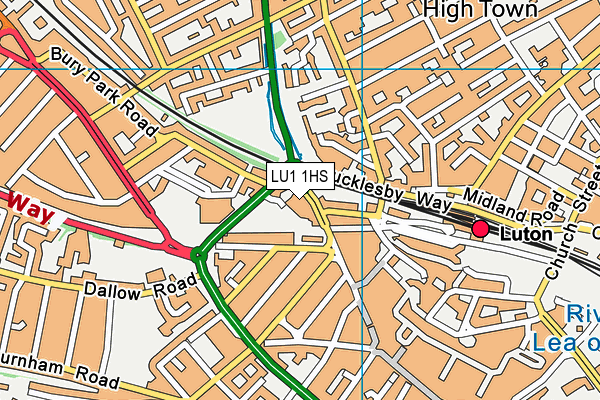 LU1 1HS map - OS VectorMap District (Ordnance Survey) LU1 1HS map - OS VectorMap District (Ordnance Survey)