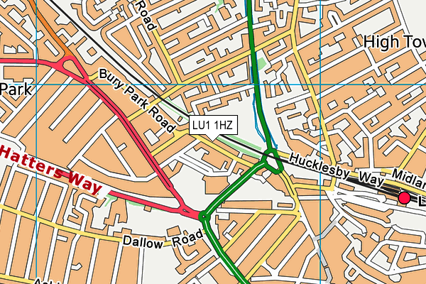 LU1 1HZ map - OS VectorMap District (Ordnance Survey) LU1 1HZ map - OS VectorMap District (Ordnance Survey)