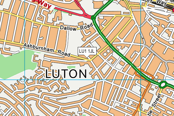 LU1 1JL map - OS VectorMap District (Ordnance Survey) LU1 1JL map - OS VectorMap District (Ordnance Survey)