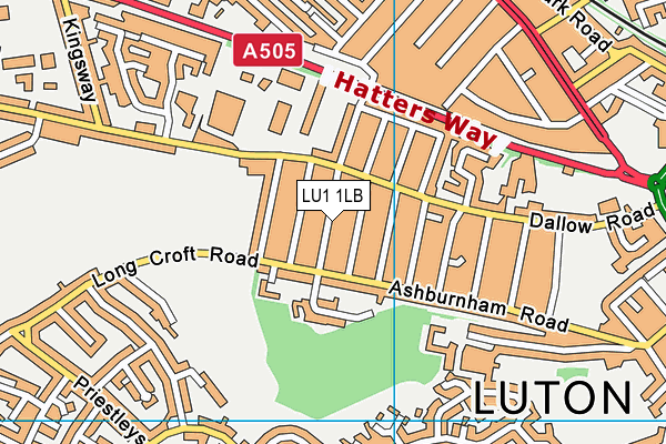 LU1 1LB map - OS VectorMap District (Ordnance Survey) LU1 1LB map - OS VectorMap District (Ordnance Survey)