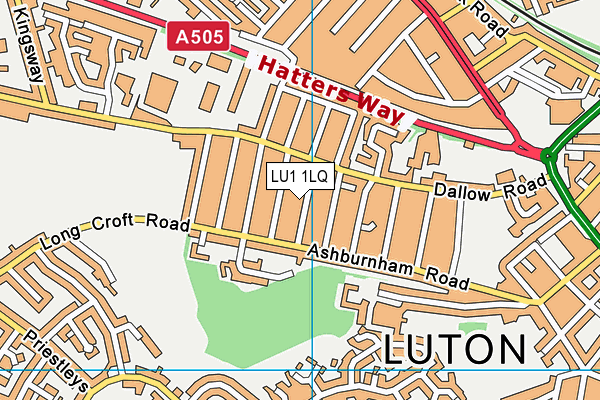 LU1 1LQ map - OS VectorMap District (Ordnance Survey) LU1 1LQ map - OS VectorMap District (Ordnance Survey)