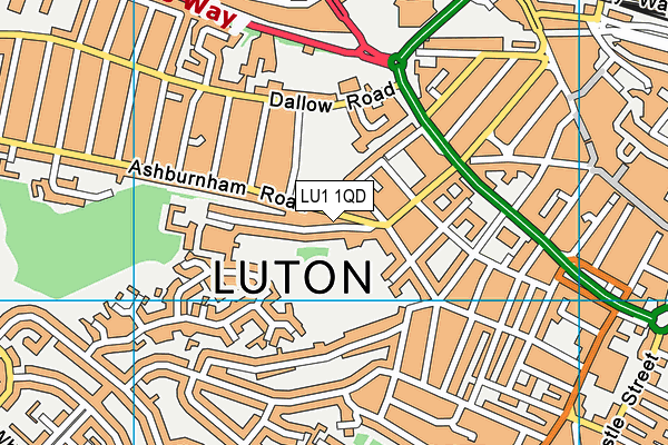 LU1 1QD map - OS VectorMap District (Ordnance Survey) LU1 1QD map - OS VectorMap District (Ordnance Survey)