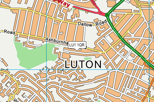 LU1 1QR map - OS VectorMap District (Ordnance Survey) LU1 1QR map - OS VectorMap District (Ordnance Survey)