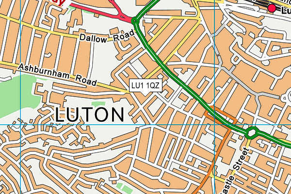 LU1 1QZ map - OS VectorMap District (Ordnance Survey)