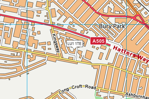 LU1 1TE map - OS VectorMap District (Ordnance Survey) LU1 1TE map - OS VectorMap District (Ordnance Survey)