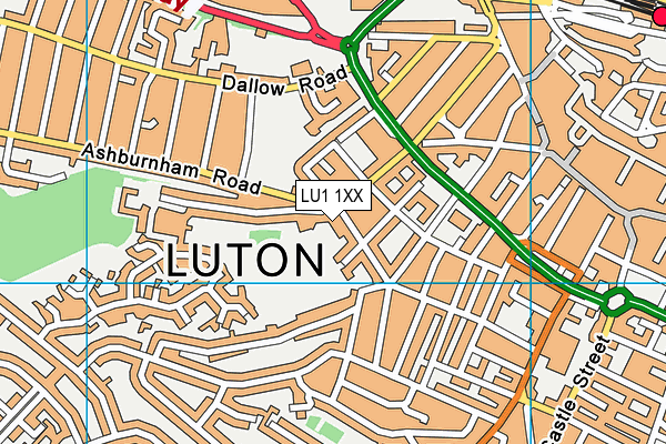 LU1 1XX map - OS VectorMap District (Ordnance Survey) LU1 1XX map - OS VectorMap District (Ordnance Survey)