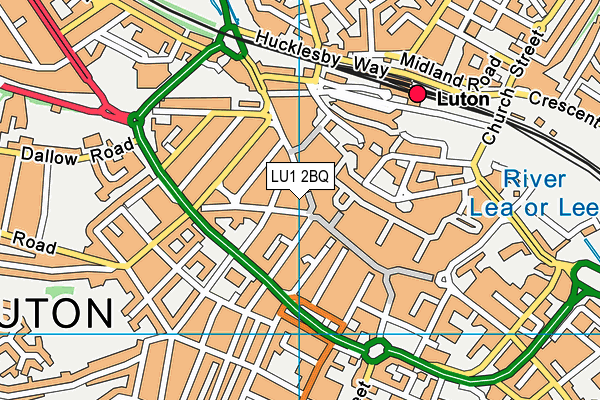 LU1 2BQ map - OS VectorMap District (Ordnance Survey) LU1 2BQ map - OS VectorMap District (Ordnance Survey)