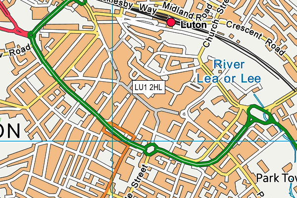 LU1 2HL map - OS VectorMap District (Ordnance Survey) LU1 2HL map - OS VectorMap District (Ordnance Survey)