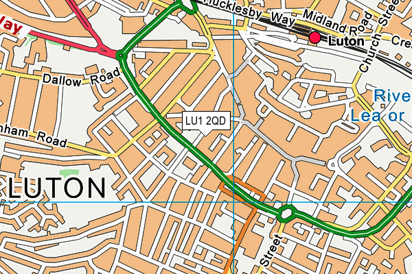 LU1 2QD map - OS VectorMap District (Ordnance Survey) LU1 2QD map - OS VectorMap District (Ordnance Survey)