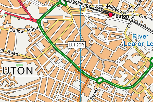 LU1 2QR map - OS VectorMap District (Ordnance Survey) LU1 2QR map - OS VectorMap District (Ordnance Survey)