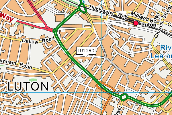LU1 2RD map - OS VectorMap District (Ordnance Survey) LU1 2RD map - OS VectorMap District (Ordnance Survey)