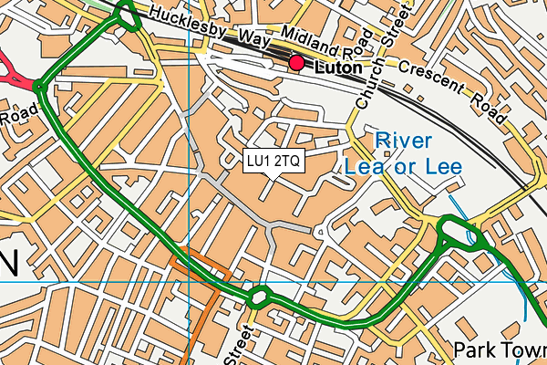 LU1 2TQ map - OS VectorMap District (Ordnance Survey) LU1 2TQ map - OS VectorMap District (Ordnance Survey)