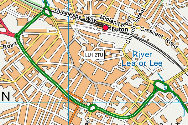 LU1 2TU map - OS VectorMap District (Ordnance Survey) LU1 2TU map - OS VectorMap District (Ordnance Survey)