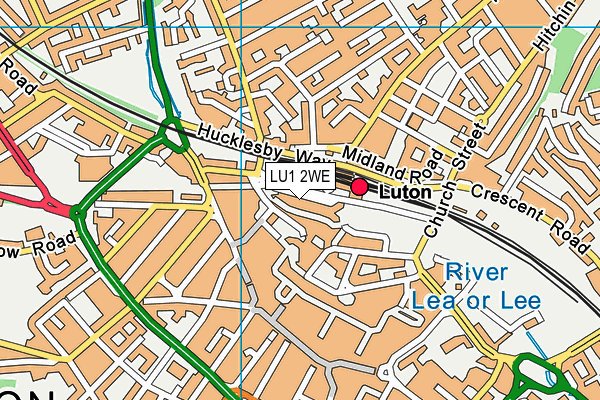 LU1 2WE map - OS VectorMap District (Ordnance Survey) LU1 2WE map - OS VectorMap District (Ordnance Survey)