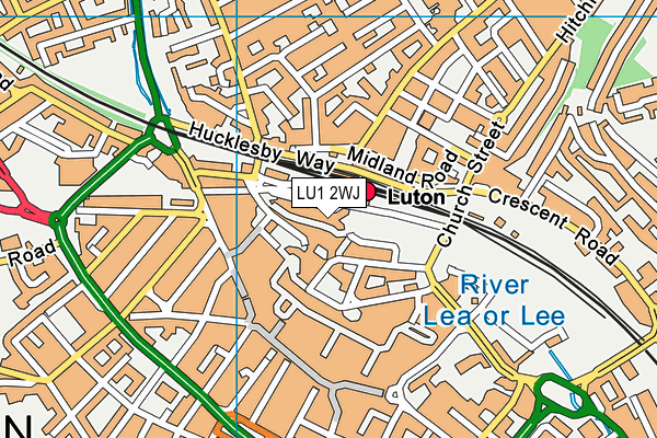 LU1 2WJ map - OS VectorMap District (Ordnance Survey) LU1 2WJ map - OS VectorMap District (Ordnance Survey)