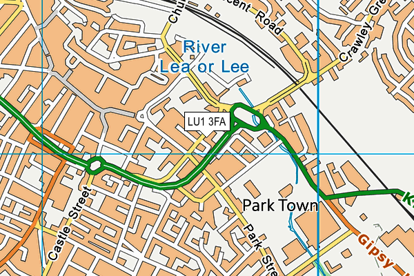 LU1 3FA map - OS VectorMap District (Ordnance Survey) LU1 3FA map - OS VectorMap District (Ordnance Survey)