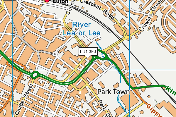 LU1 3FJ map - OS VectorMap District (Ordnance Survey) LU1 3FJ map - OS VectorMap District (Ordnance Survey)