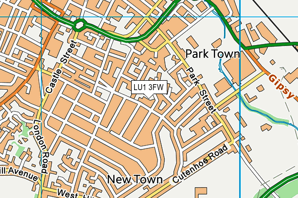 LU1 3FW map - OS VectorMap District (Ordnance Survey) LU1 3FW map - OS VectorMap District (Ordnance Survey)