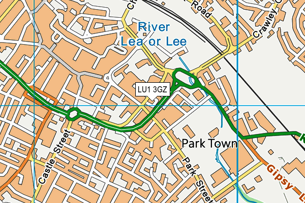 LU1 3GZ map - OS VectorMap District (Ordnance Survey) LU1 3GZ map - OS VectorMap District (Ordnance Survey)