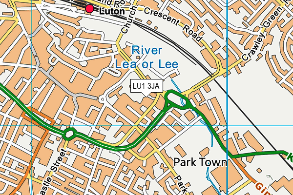LU1 3JA map - OS VectorMap District (Ordnance Survey) LU1 3JA map - OS VectorMap District (Ordnance Survey)