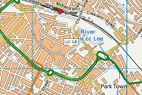 LU1 3JE map - OS VectorMap District (Ordnance Survey) LU1 3JE map - OS VectorMap District (Ordnance Survey)