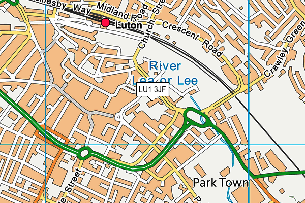 LU1 3JF map - OS VectorMap District (Ordnance Survey) LU1 3JF map - OS VectorMap District (Ordnance Survey)