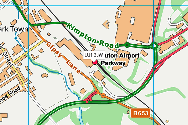 LU1 3JW map - OS VectorMap District (Ordnance Survey) LU1 3JW map - OS VectorMap District (Ordnance Survey)