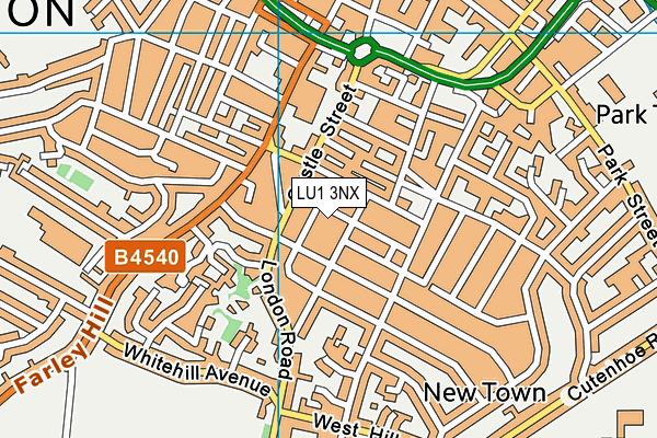 LU1 3NX map - OS VectorMap District (Ordnance Survey) LU1 3NX map - OS VectorMap District (Ordnance Survey)
