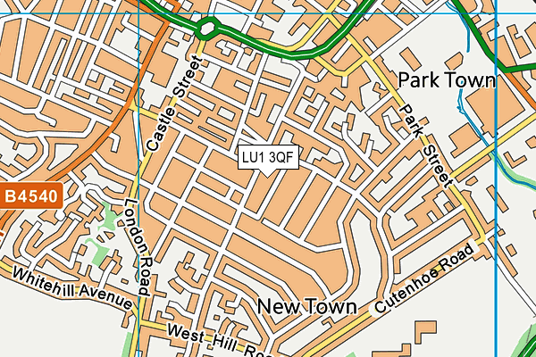 LU1 3QF map - OS VectorMap District (Ordnance Survey) LU1 3QF map - OS VectorMap District (Ordnance Survey)