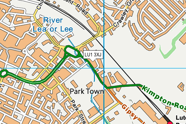 LU1 3XJ map - OS VectorMap District (Ordnance Survey) LU1 3XJ map - OS VectorMap District (Ordnance Survey)