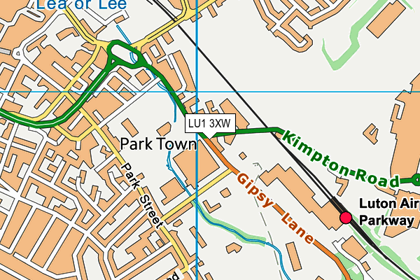 LU1 3XW map - OS VectorMap District (Ordnance Survey) LU1 3XW map - OS VectorMap District (Ordnance Survey)