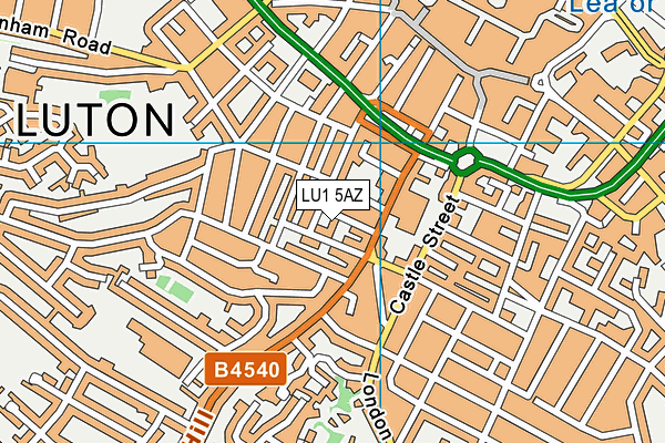 LU1 5AZ map - OS VectorMap District (Ordnance Survey) LU1 5AZ map - OS VectorMap District (Ordnance Survey)
