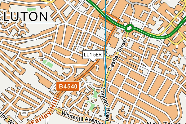 LU1 5ER map - OS VectorMap District (Ordnance Survey) LU1 5ER map - OS VectorMap District (Ordnance Survey)