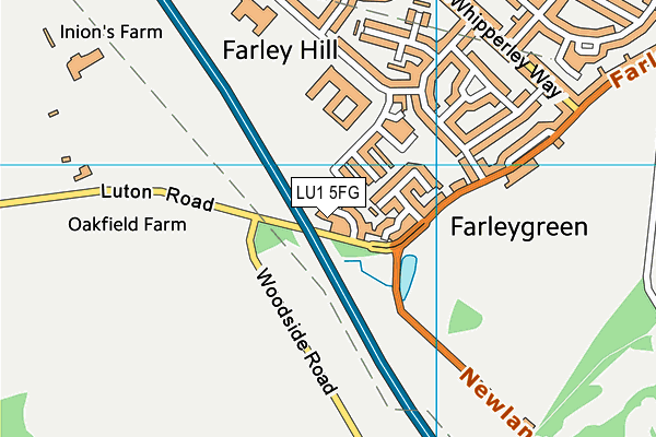 LU1 5FG map - OS VectorMap District (Ordnance Survey) LU1 5FG map - OS VectorMap District (Ordnance Survey)