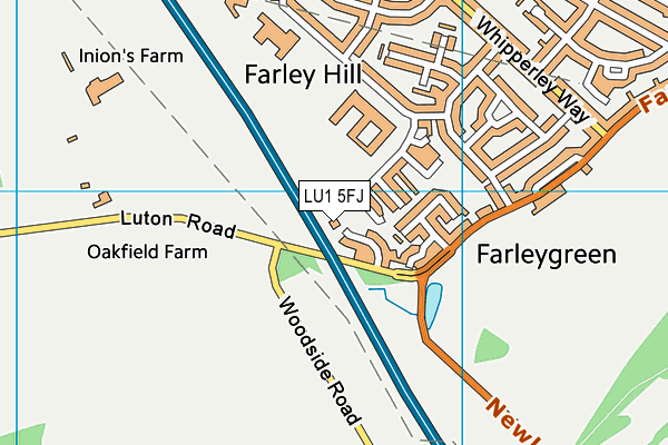 LU1 5FJ map - OS VectorMap District (Ordnance Survey) LU1 5FJ map - OS VectorMap District (Ordnance Survey)