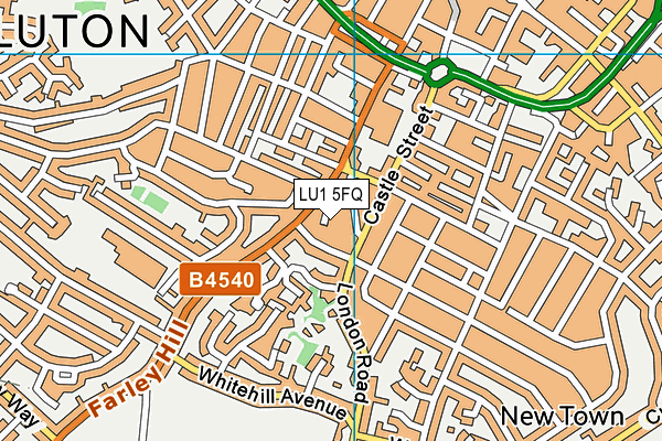 LU1 5FQ map - OS VectorMap District (Ordnance Survey) LU1 5FQ map - OS VectorMap District (Ordnance Survey)