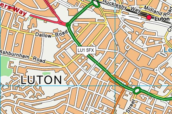LU1 5FX map - OS VectorMap District (Ordnance Survey) LU1 5FX map - OS VectorMap District (Ordnance Survey)