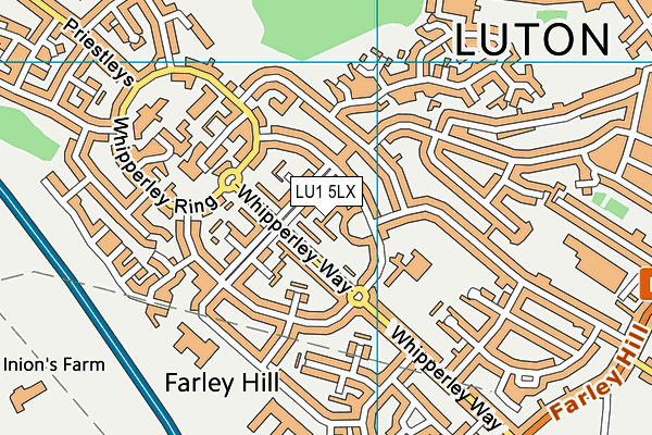 LU1 5LX map - OS VectorMap District (Ordnance Survey) LU1 5LX map - OS VectorMap District (Ordnance Survey)