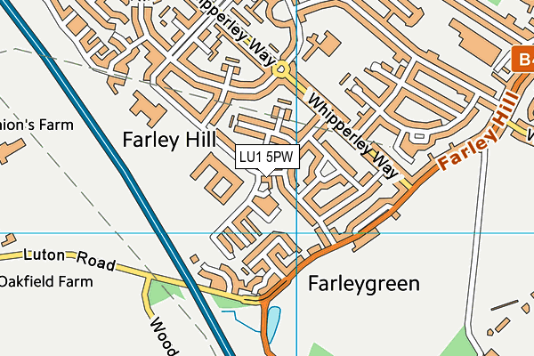 LU1 5PW map - OS VectorMap District (Ordnance Survey) LU1 5PW map - OS VectorMap District (Ordnance Survey)