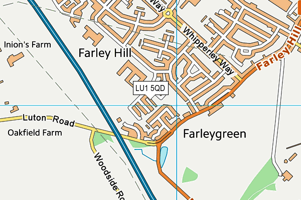 LU1 5QD map - OS VectorMap District (Ordnance Survey) LU1 5QD map - OS VectorMap District (Ordnance Survey)