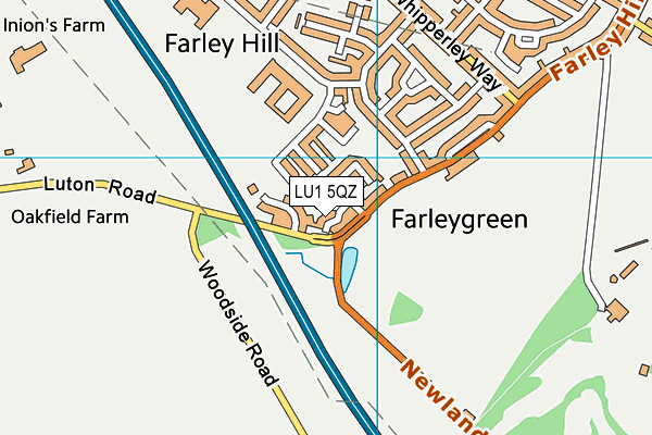 LU1 5QZ map - OS VectorMap District (Ordnance Survey) LU1 5QZ map - OS VectorMap District (Ordnance Survey)