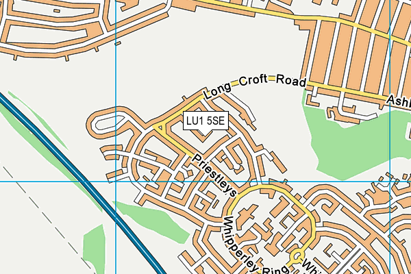 LU1 5SE map - OS VectorMap District (Ordnance Survey) LU1 5SE map - OS VectorMap District (Ordnance Survey)