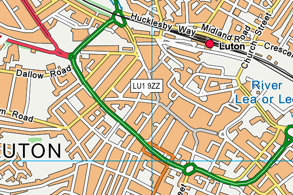 LU1 9ZZ map - OS VectorMap District (Ordnance Survey) LU1 9ZZ map - OS VectorMap District (Ordnance Survey)