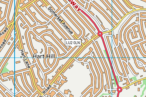 LU2 0LN map - OS VectorMap District (Ordnance Survey) LU2 0LN map - OS VectorMap District (Ordnance Survey)