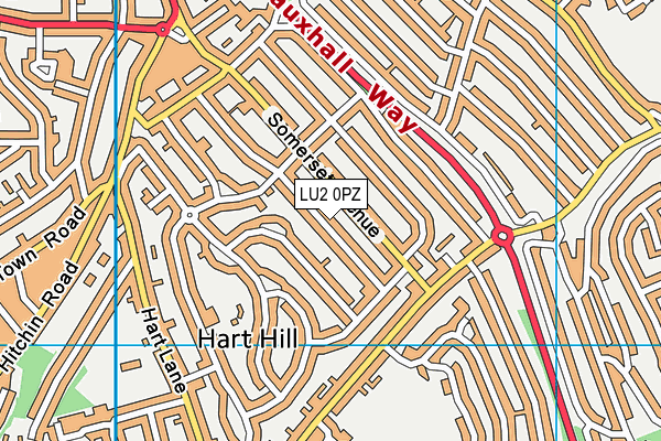 LU2 0PZ map - OS VectorMap District (Ordnance Survey) LU2 0PZ map - OS VectorMap District (Ordnance Survey)