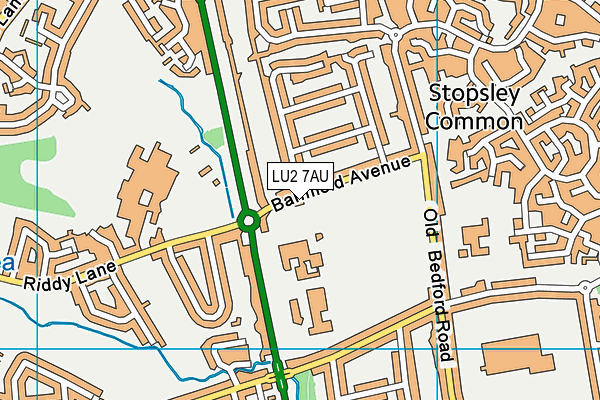 LU2 7AU map - OS VectorMap District (Ordnance Survey) LU2 7AU map - OS VectorMap District (Ordnance Survey)