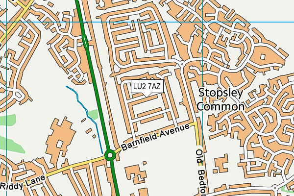 LU2 7AZ map - OS VectorMap District (Ordnance Survey) LU2 7AZ map - OS VectorMap District (Ordnance Survey)