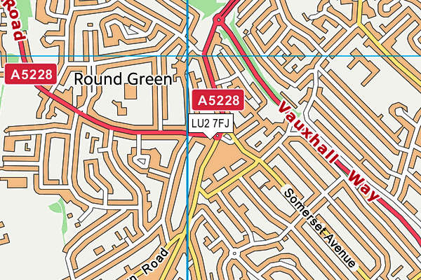 LU2 7FJ map - OS VectorMap District (Ordnance Survey) LU2 7FJ map - OS VectorMap District (Ordnance Survey)